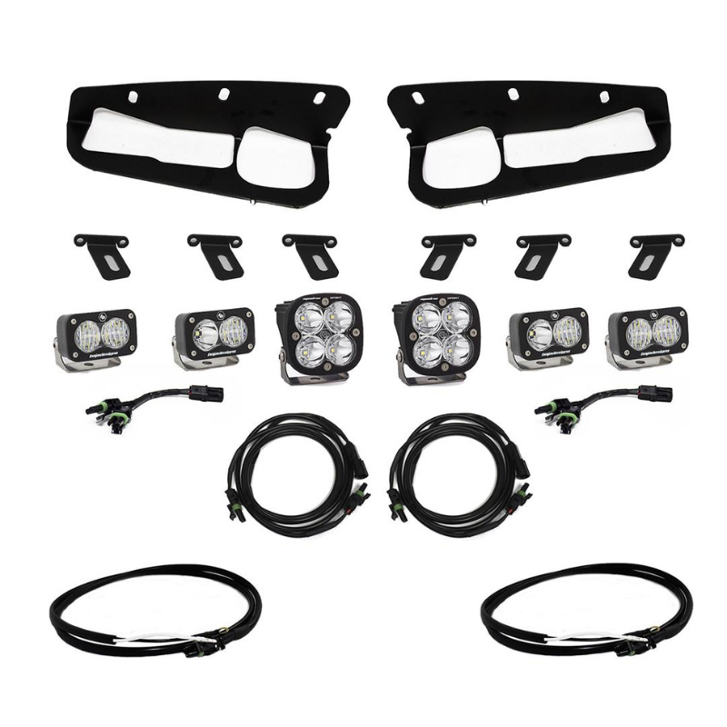 Baja Design 447760UP 2021-2024 Ford Bronco Sportsmen Fog Light Pocket Kit with Upfitter Harness