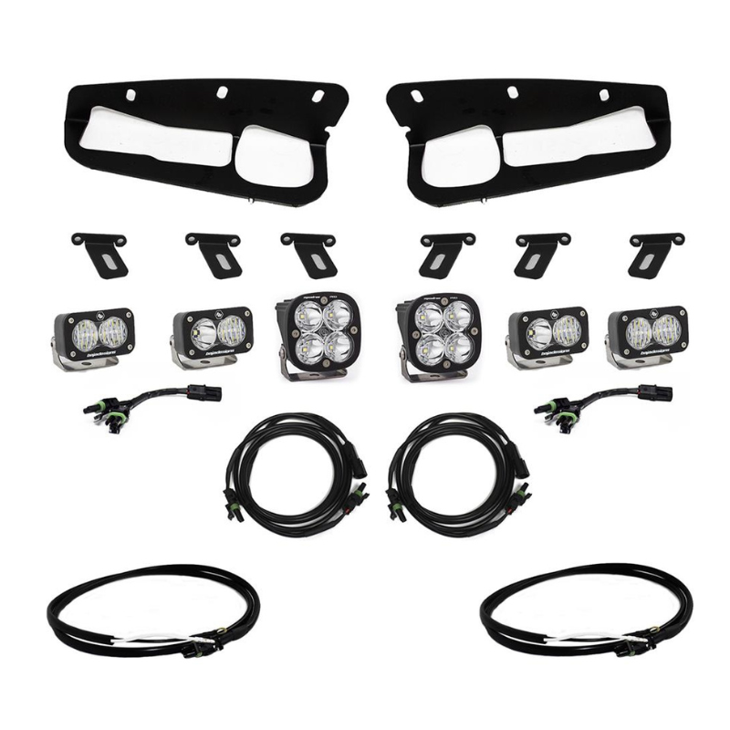 Baja Design 447763UP 2021-2024 Ford Bronco Squadron Pro Fog Pocket Kit with Upfitter Harness