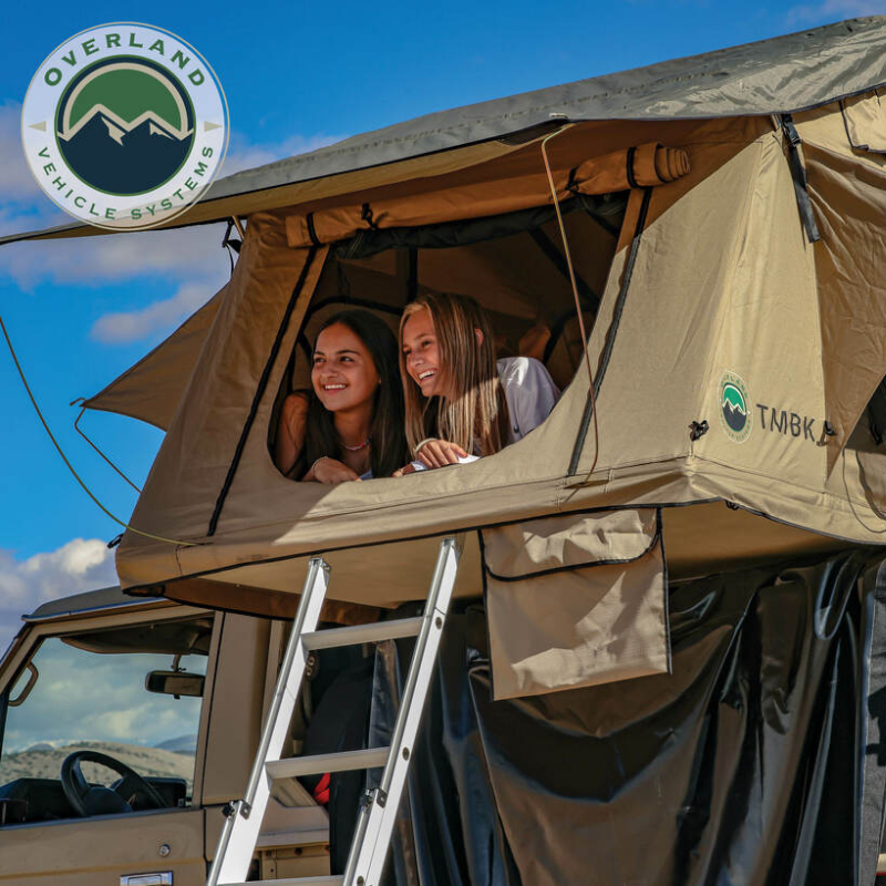 Overland Vehicle Systems 18119933 OVS TMBK Roof Top Tent With Green Rain Fly