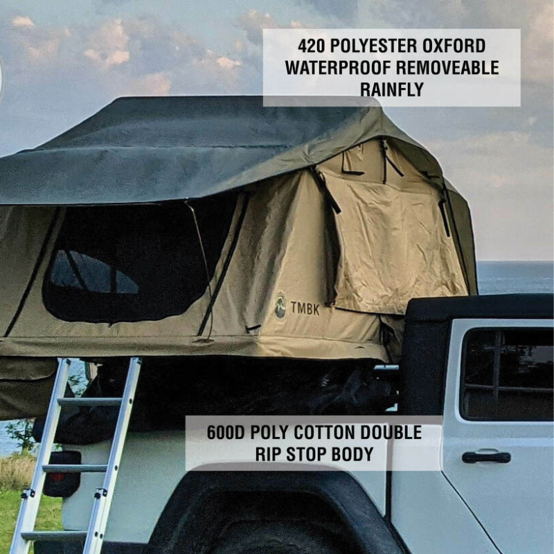 Overland Vehicle Systems 18119933 OVS TMBK Roof Top Tent With Green Rain Fly
