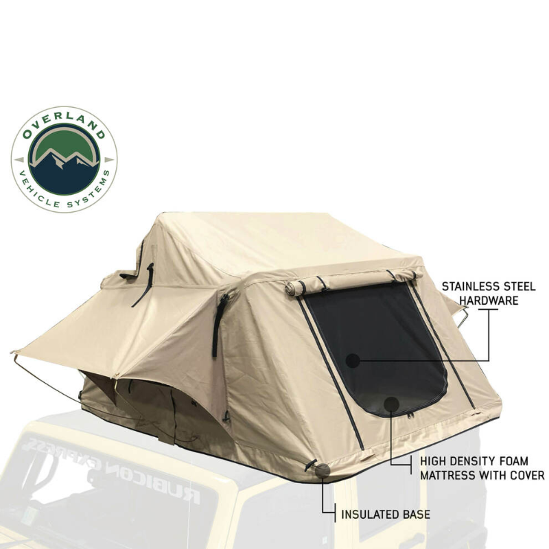 Overland Vehicle Systems 18119933 OVS TMBK Roof Top Tent With Green Rain Fly