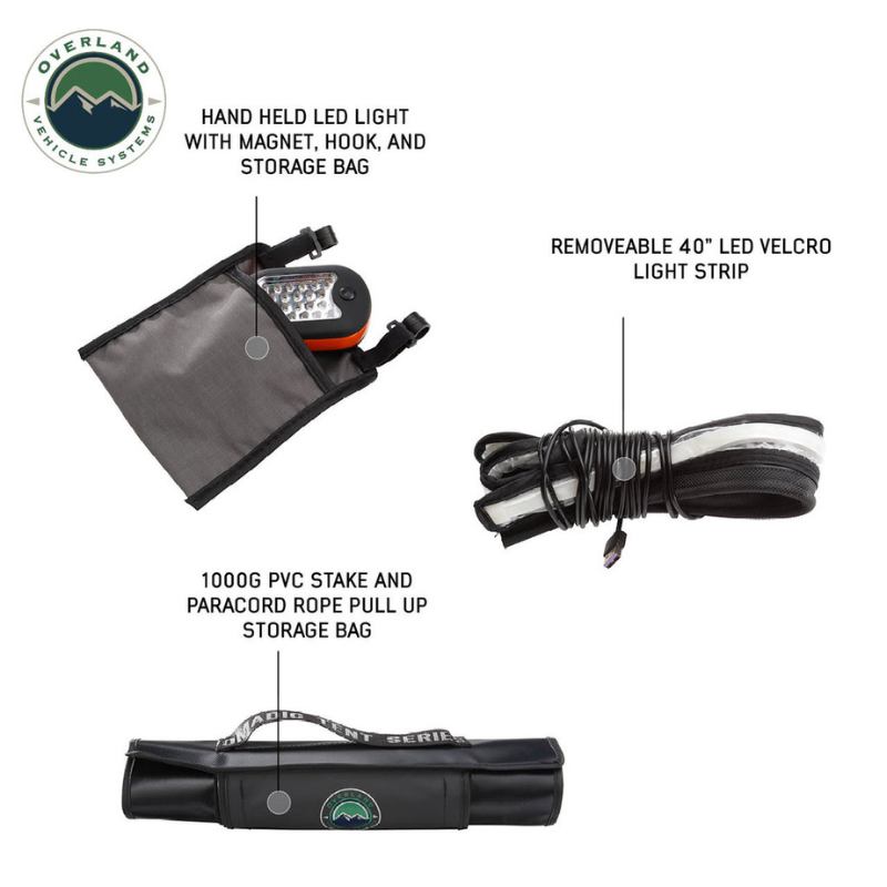 Overland Vehicle Systems 18339936 Nomadic 3 Extended Roof Top Tent