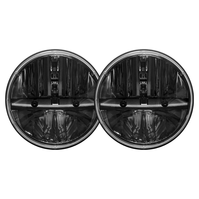Rigid Lighting 55001 1997-2006 Jeep Wrangler 7" Pair Headlight Kit with H13 to H4 Adaptor