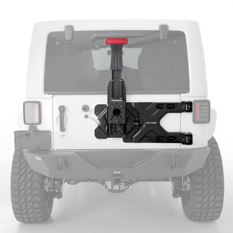Smittybilt 2843 2007-2018 Jeep Wrangler JK Pivot Heavy-Duty Oversized Spare Tire Carrier