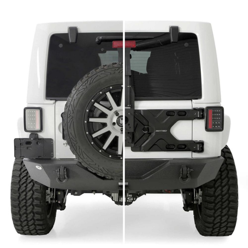 Smittybilt 2843 2007-2018 Jeep Wrangler JK Pivot Heavy-Duty Oversized Spare Tire Carrier