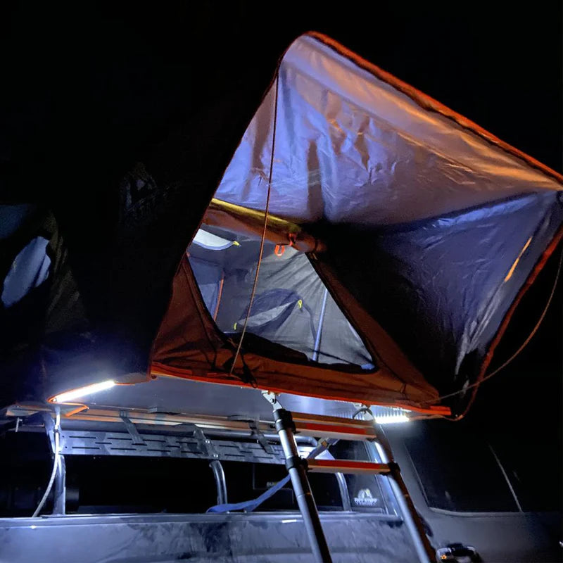 Tuff Stuff Overland TS-RTT-CS2-BK Alpha II Hard Top Side Open Tent, Black, 2 Person Roof Top Tent