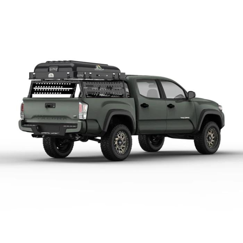 Tuff Stuff Overland TS-RTT-CS2-BK Alpha II Hard Top Side Open Tent, Black, 2 Person Roof Top Tent