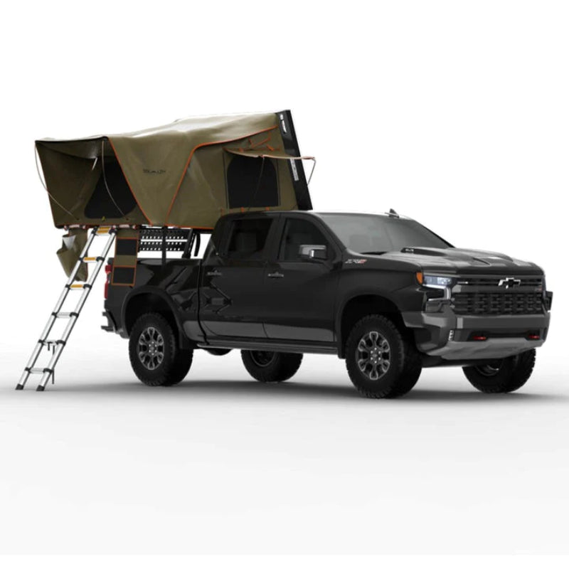 Tuff Stuff Overland TS-RTT-STLTH Stealth Aluminum Side Open Tent, 3 Person Roof Top Tent
