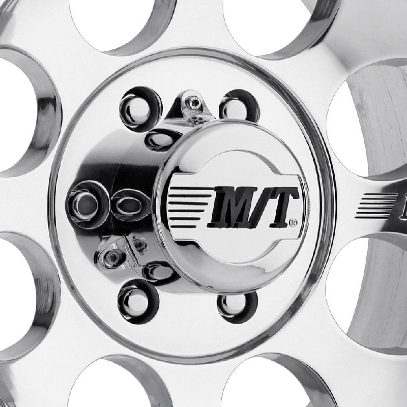 Toyota Tacoma 15''X8'' Highly Polished Aluminum Wheels 2000-2004 Mickey Thompson Wheel 250325 With Matching Polished Hand Holes And Smooth Outer Lip