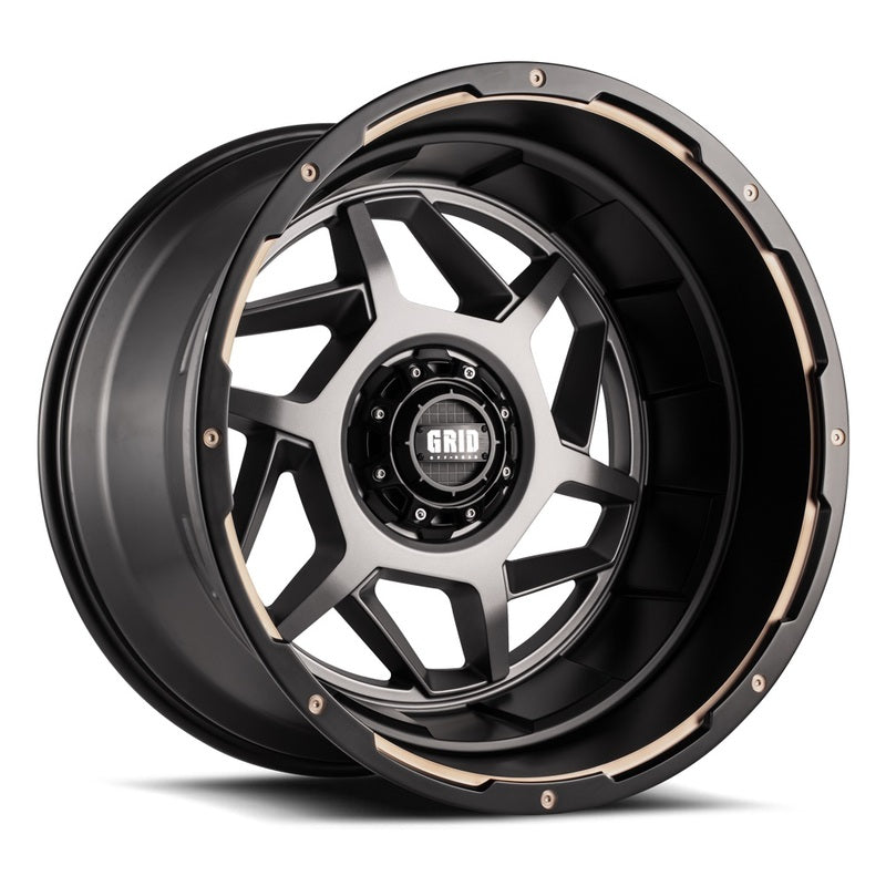 Toyota Tacoma 17''X9'' Matte Anthracite Wheels 2000-2015 Grid Wheels GD1417090027A178 With Black Lip