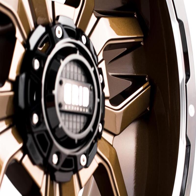 Toyota Tacoma 17''X9''Gloss Bronze Wheels 2000-2015 Grid Wheels GD0717090027R1578 With Black Lip