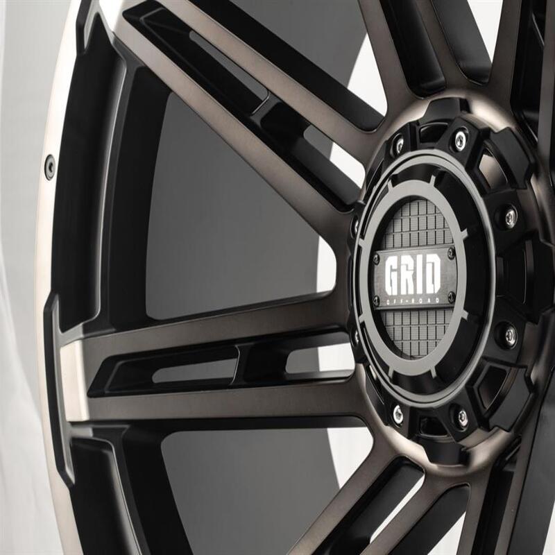 Toyota Tacoma 20''X9'' Matte Black Wheels 2000-2015 Grid Wheels GD1220090027T0078 With Double Dark Tinted Lip