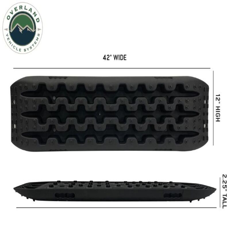 Toyota Tacoma Black Injection Molded Nylon Traction Mat 1995-2023 Overland Vehicle Systems 19169910 With Nylon Strap And Water Resistant Storage Bag