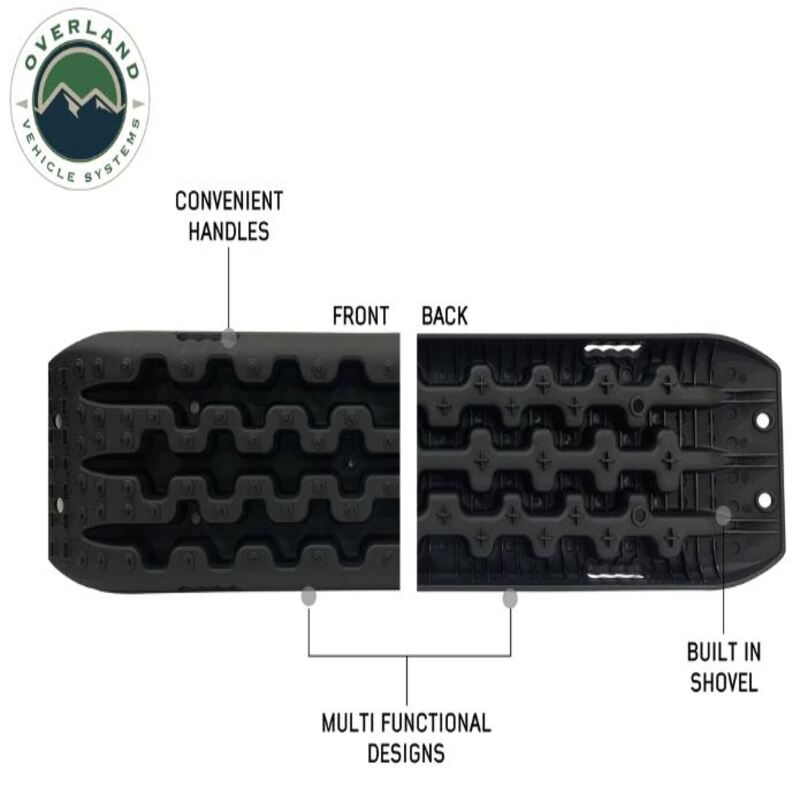 Toyota Tacoma Black Injection Molded Nylon Traction Mat 1995-2023 Overland Vehicle Systems 19169910 With Nylon Strap And Water Resistant Storage Bag