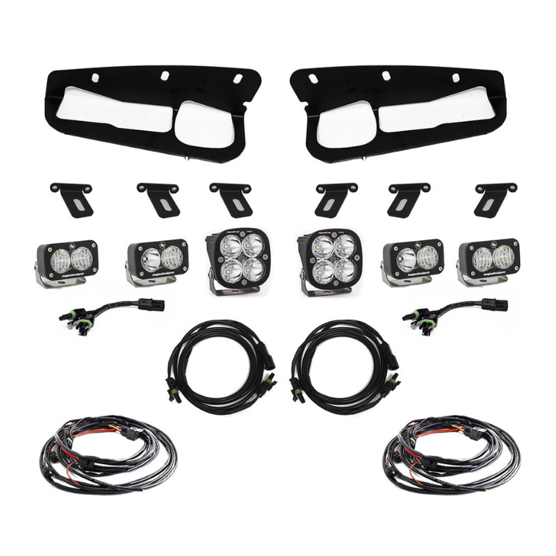 Baja Design 447763 2021-2024 Ford Bronco Squadron Pro Fog Light Pocket Kit with Toggle Switch Harness