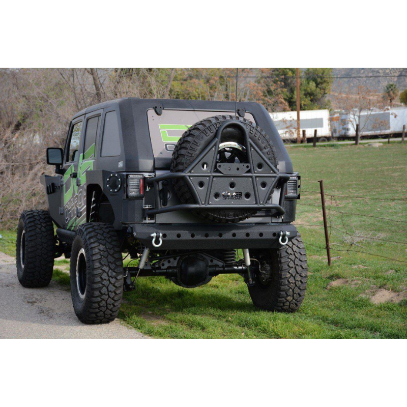 DV8 Offroad TCSTTB-01 2007-2018 Jeep Wrangler JK Body Mount Spare Tire Carrier
