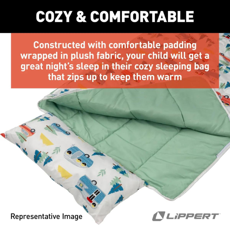 Lippert Components 2022107836 Lippert Sleeping Bag for Children - Wilderness Animals