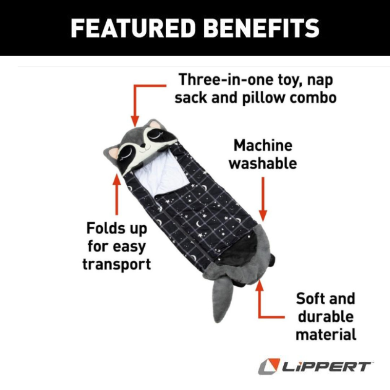 Lippert Components 2022107841 Lippert Nap Sack for Children - Raccoon