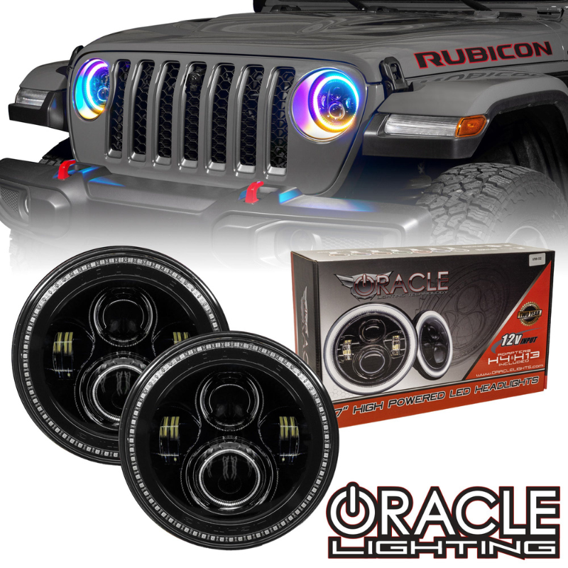 Oracle Lighting 5769-332 2007-2018 Jeep Wrangler JK 7" High Powered LED Headlights Assembly