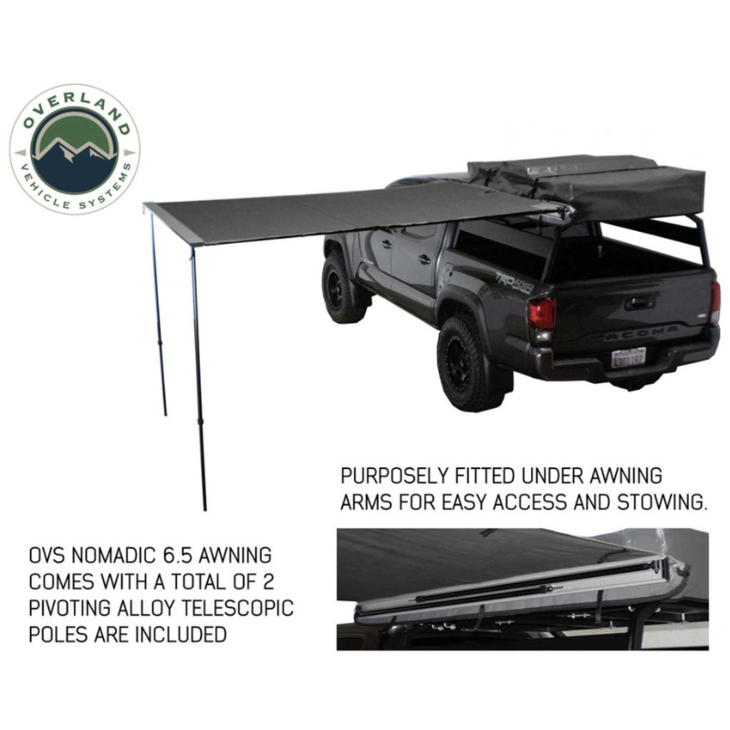 Overland Vehicle Systems 18059909 Nomadic Awning 2.5 - 8.0 With Black Cover Universal