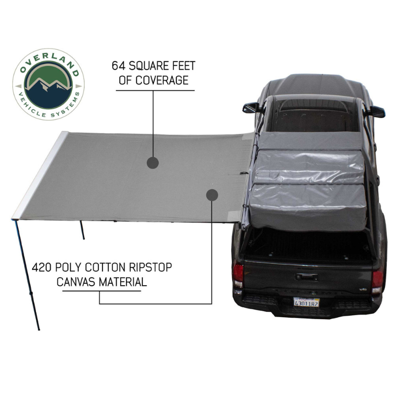 Overland Vehicle Systems 18059909 Nomadic Awning 2.5 - 8.0 With Black Cover Universal