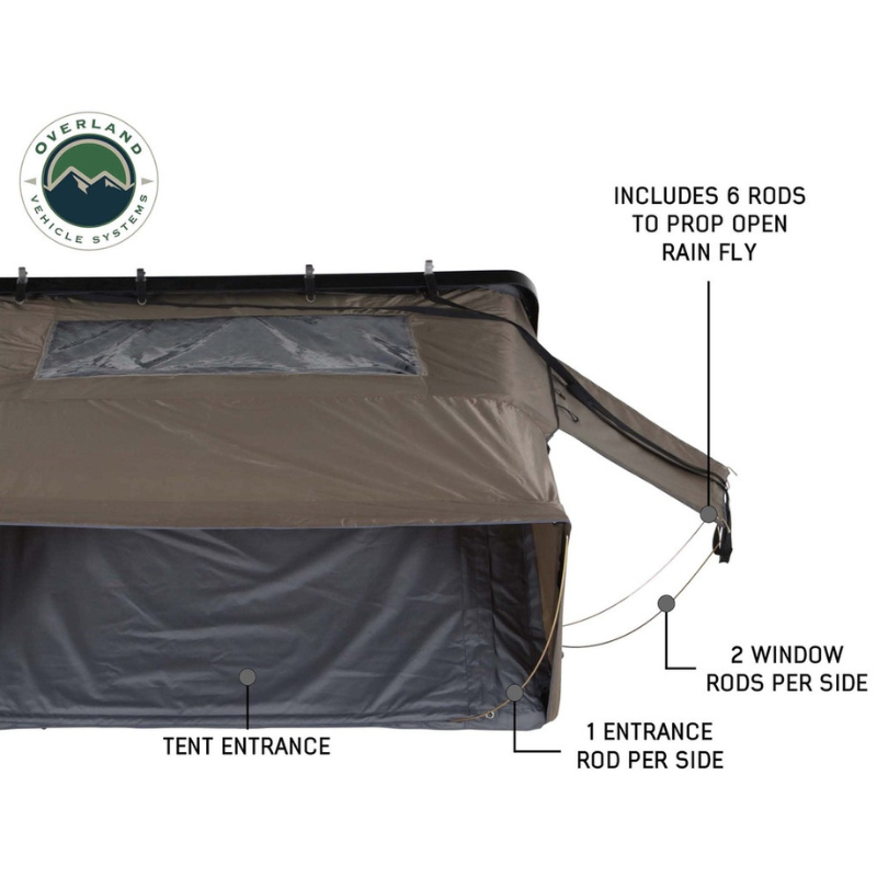 Overland Vehicle Systems 18089901 Bushveld Hard Shell Roof Top Tent