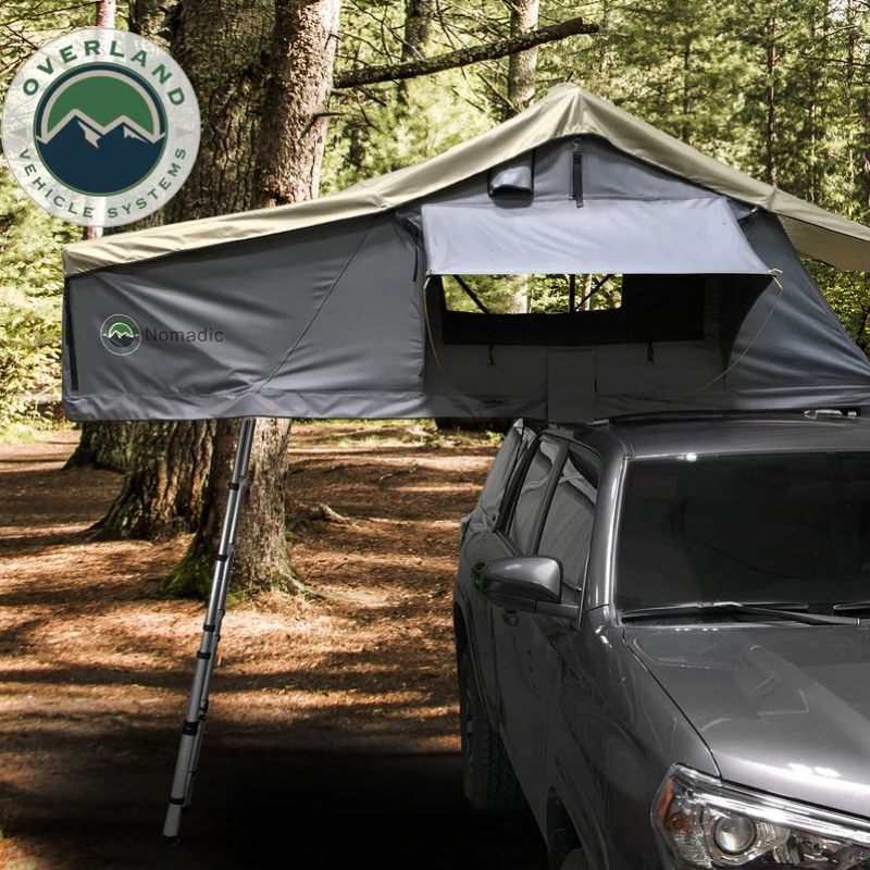Overland Vehicle Systems 18139936 Nomadic 3 Extended Roof Top Tent in Dark Gray