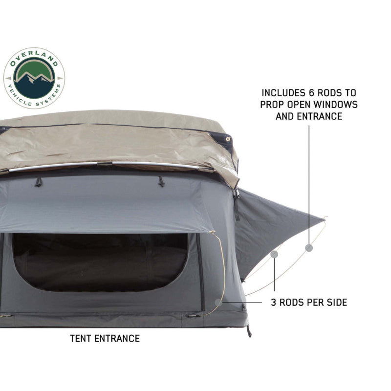 Overland Vehicle Systems 18149936 Nomadic 4 Extended Roof Top Tent