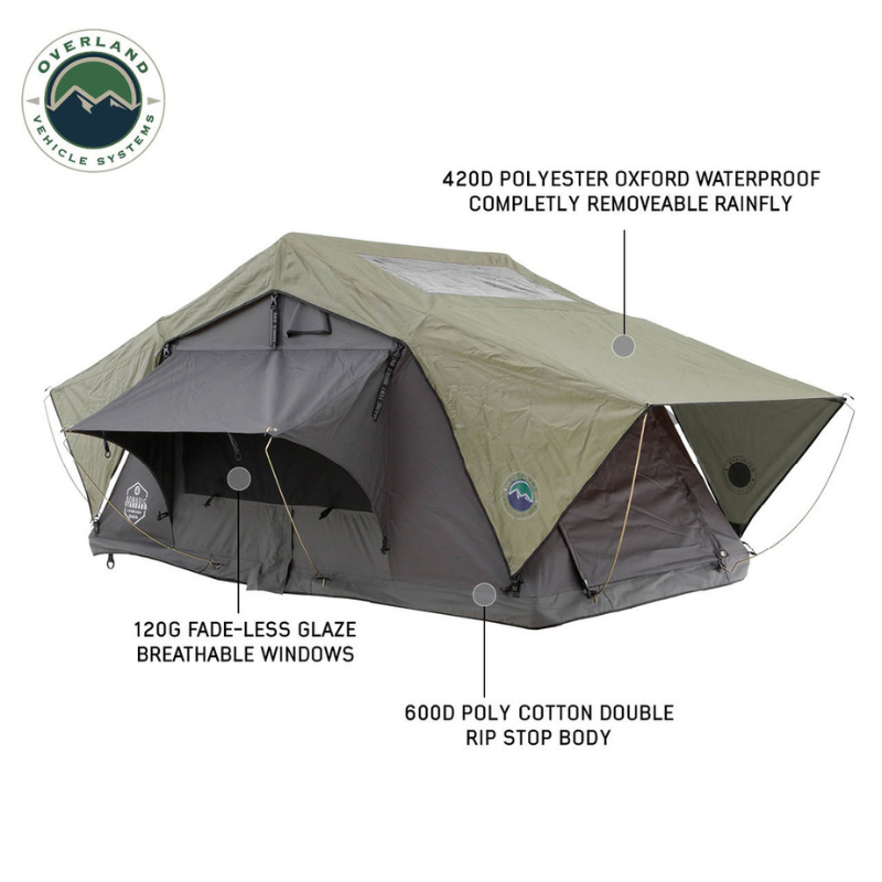 Overland Vehicle Systems 18429936 Nomadic 2 Extended Roof Top Tent