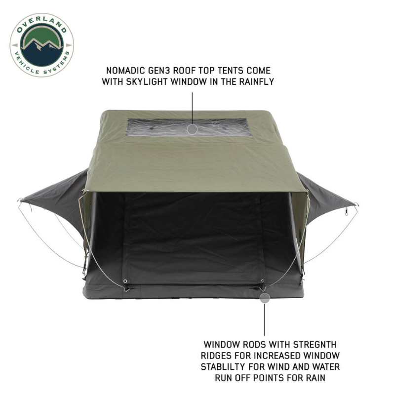 Overland Vehicle Systems 18439936 Nomadic 3 Extended Roof Top Tent