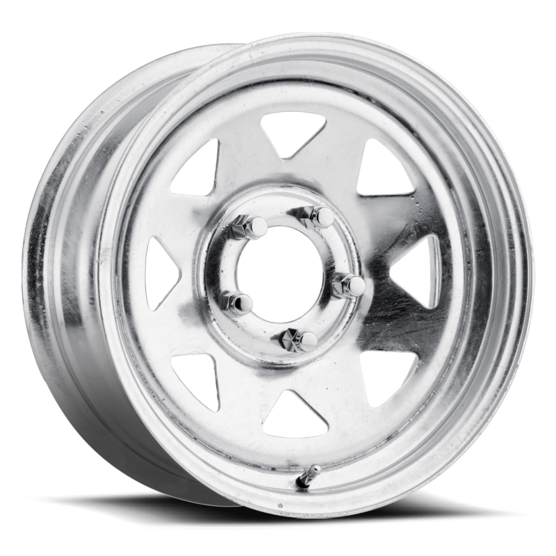 Toyota Tacoma 14''X6'' White Steel Wheels 1995-2023 Cragar Highway Series 1422675400B With Red And Blue Strips