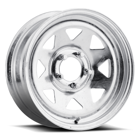 Toyota Tacoma 14''X6'' White Steel Wheels 1995-2023 Cragar Highway Series 1422675400B With Red And Blue Strips