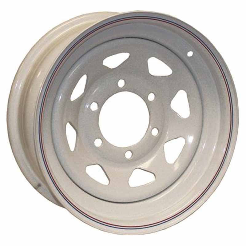 Toyota Tacoma 15''X5'' 2 Pieces White Steel Wheels 1995-2023 Americana Tire and Wheel 20422 With Stripes