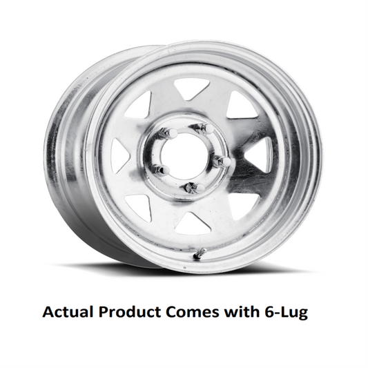 Toyota Tacoma 15''X6'' White Steel Wheels 1995-2023 Cragar Highway Series 1522660400B With Red And Blue Strips