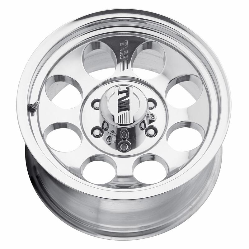 Toyota Tacoma 15''X8'' Highly Polished Aluminum Wheels 2000-2004 Mickey Thompson Wheel 250325 With Matching Polished Hand Holes And Smooth Outer Lip