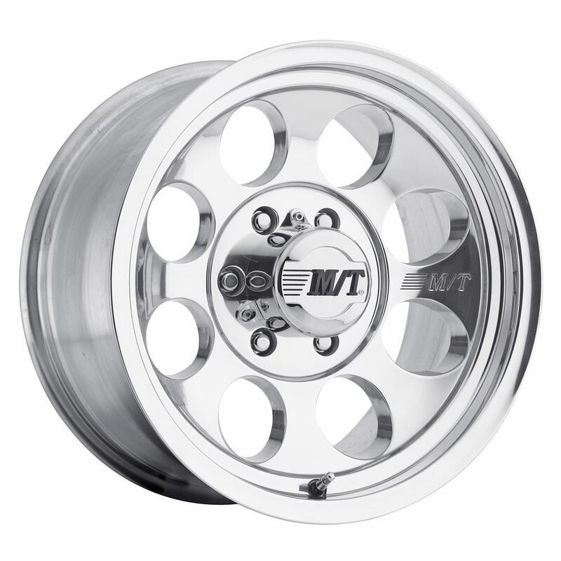 Toyota Tacoma 15''X8'' Highly Polished Aluminum Wheels 2000-2004 Mickey Thompson Wheel 250325 With Matching Polished Hand Holes And Smooth Outer Lip