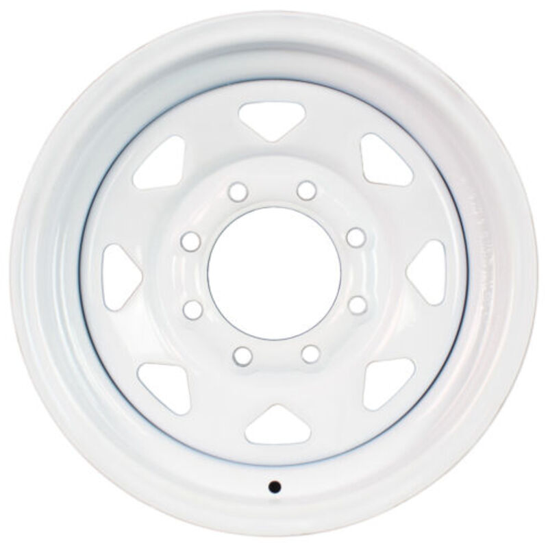 Toyota Tacoma 16''X6'' White Steel Wheels 1995-2023 Cragar Highway Series 1622668400B With Red And Blue Strips