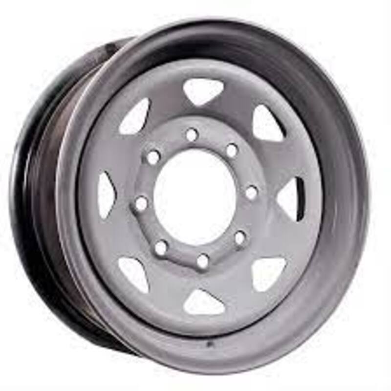 Toyota Tacoma 16''X6'' White Steel Wheels 1995-2023 Cragar Highway Series 1622668400B With Red And Blue Strips