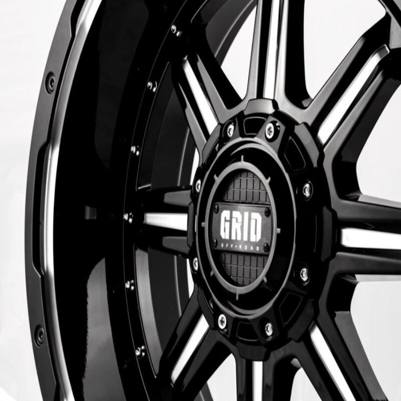 Toyota Tacoma 17''X9'' Gloss Black Wheels 2000-2015 Grid Wheels GD1017090027M1578 With Milled Accents