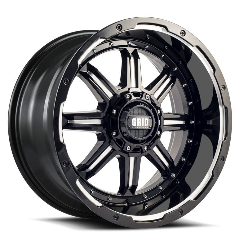 Toyota Tacoma 17''X9'' Gloss Black Wheels 2000-2015 Grid Wheels GD1017090027M1578 With Milled Accents