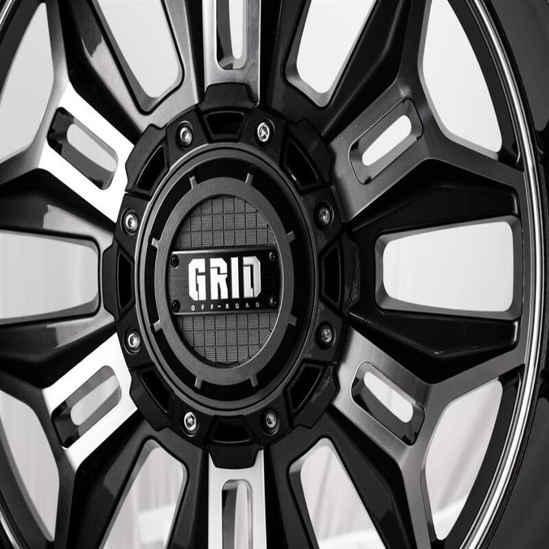 Toyota Tacoma 17''X9'' Gloss Black Wheels 2000-2015 Grid Wheels GD1117090027S1578 With Double Dark Tinted Lip