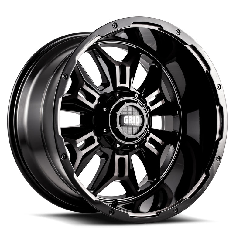 Toyota Tacoma 17''X9'' Gloss Black Wheels 2000-2015 Grid Wheels GD1117090027S1578 With Double Dark Tinted Lip