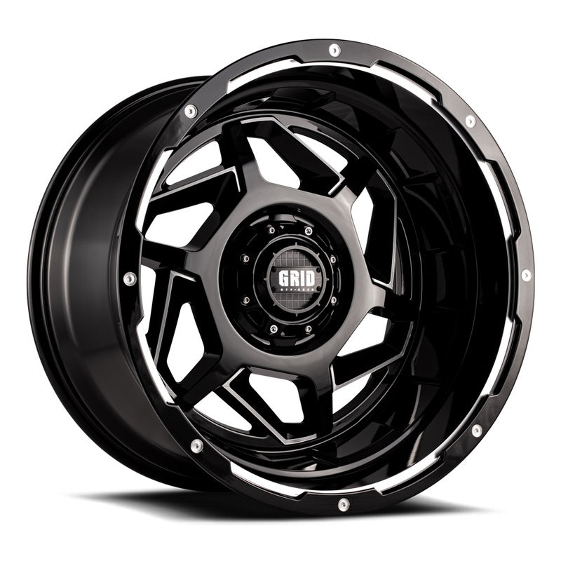 Toyota Tacoma 17''X9'' Gloss Black Wheels 2000-2015 Grid Wheels GD1417090027M1578 With Milled Accents