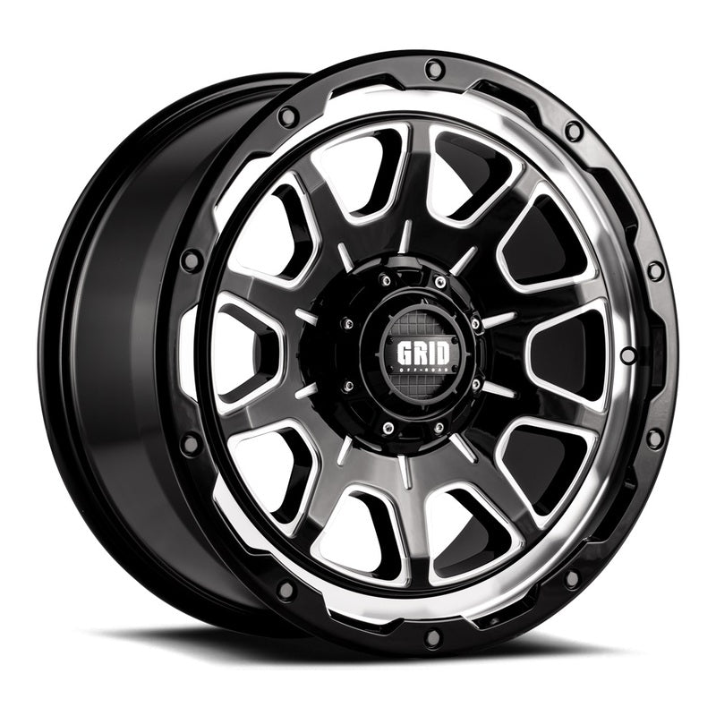 Toyota Tacoma 17''X9'' Gloss Black Wheels 2000-2015 Grid Wheels GD1517090027M1578 With Milled Accents