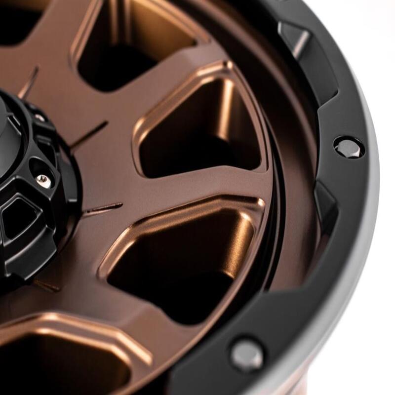 Toyota Tacoma 17''X9'' Matte Bronze Wheels 2000-2015 Grid Wheels GD1517090027Y0078 With Black Lip