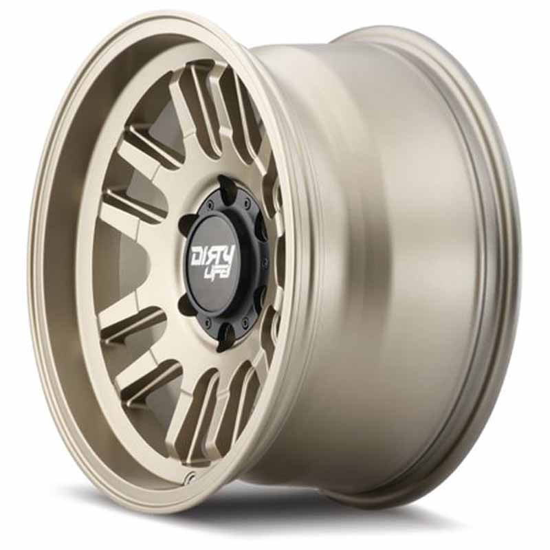 Toyota Tacoma 17''X9'' Satin Gold Wheels 1995-2023 Dirty Life Race Wheels 9310-7983MGD0