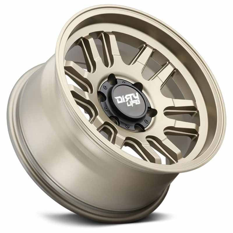 Toyota Tacoma 17''X9'' Satin Gold Wheels 1995-2023 Dirty Life Race Wheels 9310-7983MGD0