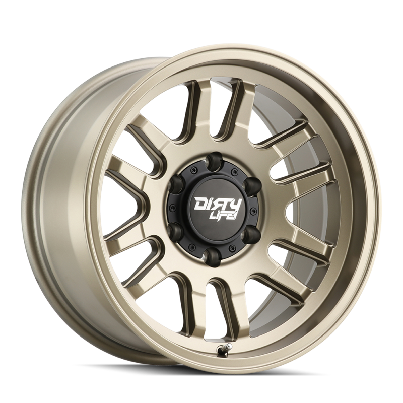 Toyota Tacoma 17''X9'' Satin Gold Wheels 1995-2023 Dirty Life Race Wheels 9310-7983MGD12