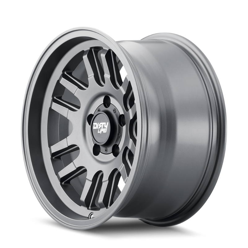 Toyota Tacoma 17''X9'' Satin Graphite Wheels 1995-2023 Dirty Life Race Wheels 9310-7983MGT12