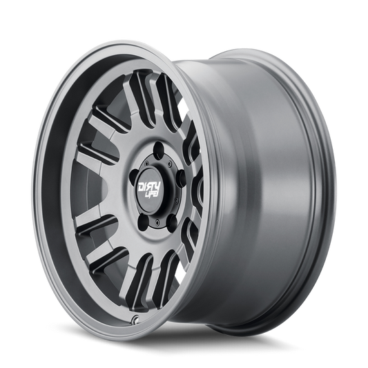 Toyota Tacoma 17''X9'' Satin Graphite Wheels 1995-2023 Dirty Life Race Wheels 9310-7983MGT12